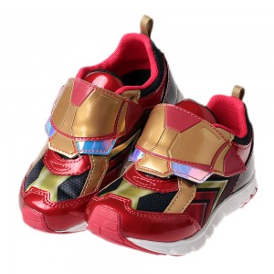 (16~19公分)Moonstar日本漫威聯名鋼鐵人復刻紅金兒童機能運動鞋