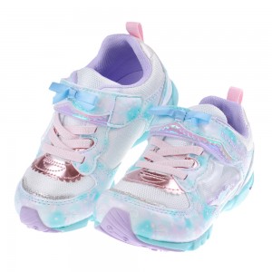 (16~23公分)Moonstar日本LUVRUSH湖綠白兒童機能運動鞋