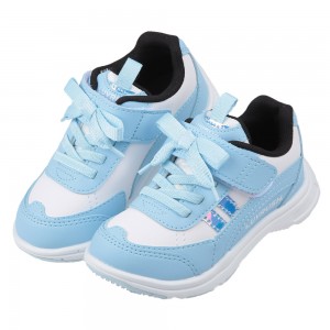 (16~22公分)Moonstar日本LUVRUSH率真藍色蝴蝶結兒童機能運動鞋