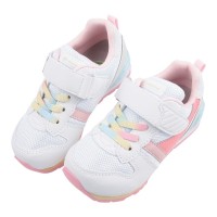 (15~18公分)Moonstar日本月星Hi系列女孩白櫻花粉中童機能運動鞋
