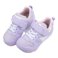 (15~18公分)Moonstar日本月星Hi系列女孩白紫色中童機能運動鞋