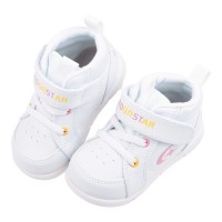(13~15公分)Moonstar日本月星經典中筒白粉色寶寶機能學步鞋 (13~15公分)Moonstar日本月星經典中筒白粉色寶寶機能學步鞋