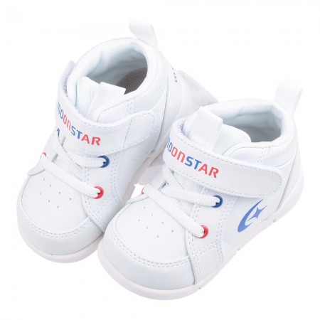 (13~15公分)Moonstar日本月星經典中筒白藍色寶寶機能學步鞋 (13~15公分)Moonstar日本月星經典中筒白藍色寶寶機能學步鞋