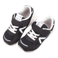 (16~19公分)Moonstar日本月星Hi系列元氣黑白中童機能運動鞋