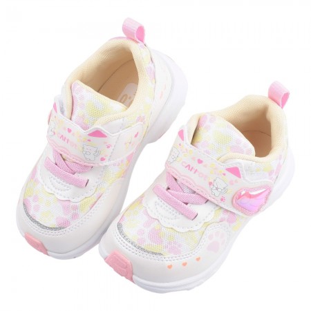 (15~18公分)Moonstar日本月星飛翔翅膀夢幻白中童機能運動鞋