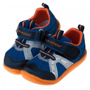 (13~14.5公分)Moonstar日本TSUKIHOSHI海藍透氣寶寶機能學步鞋