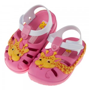 (12.5~17.5公分)Ipanema童趣可愛長頸鹿粉色寶寶涼鞋香香鞋