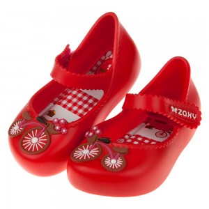 (12.5~17.5公分)ZAXY童趣腳踏車紅色寶寶公主涼鞋香香鞋
