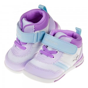 (13~18公分)Moonstar日本紫白色閃亮之星兒童機能運動鞋