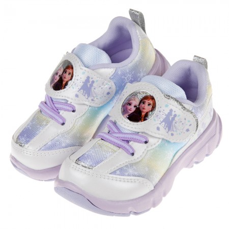(15~19公分)Moonstar日版Disney冰雪奇緣粉彩雪白兒童機能運動鞋