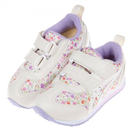 (16~20公分)asics亞瑟士紫色小碎花兒童機能運動鞋
