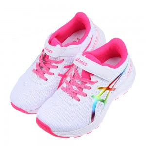 (17~22公分)asics亞瑟士EXCITE炫彩粉白色兒童機能運動鞋