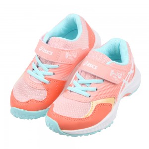 (16~22公分)asics亞瑟士LAZERBEAM稜光亮粉紅兒童機能運動鞋