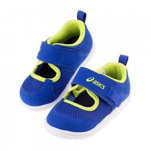 (13~16公分)asics亞瑟士AMPHIBIAN黃藍色寶寶機能學步鞋
