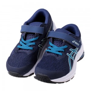 (17.5~22公分)asics亞瑟士GT1000氣質深藍兒童機能運動鞋