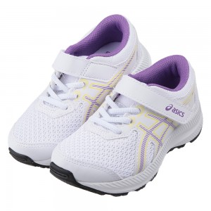 (17~22公分)asics亞瑟士CONTEND白紫色兒童慢跑運動鞋