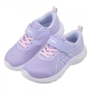 (19~23公分)asics亞瑟士LAZERBEAM簡單紫色兒童機能運動鞋