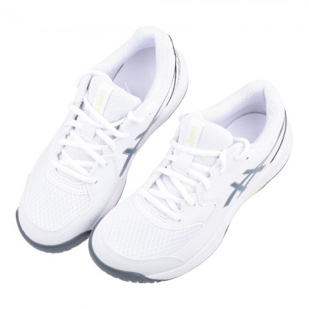 (23~25公分)asics亞瑟士DEDICATE沉穩白綠色大童機能運動鞋網球鞋