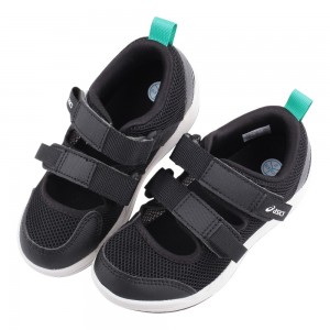 (16~21公分)asics亞瑟士MESHOES黑色透氣中童機能運動鞋室內鞋
