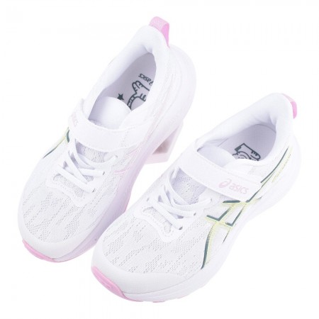 (19.5~22公分)asics亞瑟士GT1000純白綠粉大童機能運動鞋 (19.5~22公分)asics亞瑟士GT1000純白綠粉大童機能運動鞋