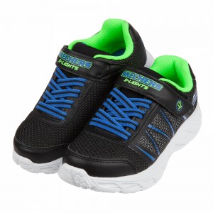 (17~23.5公分)SKECHERS_DYNAMIC_FLASH黑藍兒童電燈運動鞋
