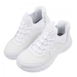 (17~23.5公分)SKECHERS涼感記憶鞋墊純白色兒童機能運動鞋