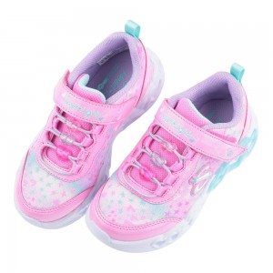 (17~22公分)SKECHERS電燈愛心星光粉色中大童運動鞋 (17~22公分)SKECHERS電燈愛心星光粉色中大童運動鞋