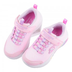 (17~21公分)SKECHERS粉紫彩虹電燈兒童機能運動鞋