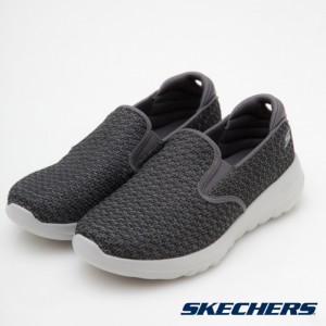 (23~25.5公分)SKECHERS_GOWALK_JOY針織灰色女鞋慢跑鞋