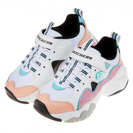 (17~23.5公分)SKECHERS_D'lites3.0粉白拼色老爹鞋兒童運動鞋P#KN3NM*XGG