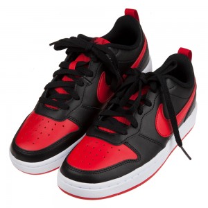(23~25公分)NIKE_Court_Borough_Low2黑紅色兒童運動鞋