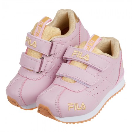 (16~22公分)FILA義式經典粉金橡膠底兒童運動鞋