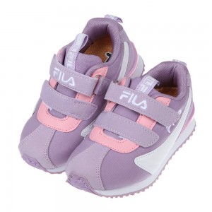 (16~22公分)FILA康特杯系列義式金典藕紫色兒童慢跑鞋