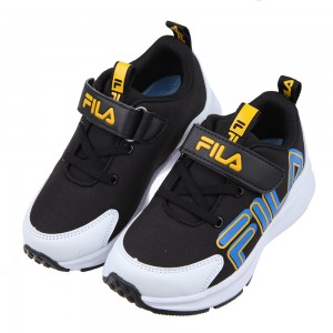 (16~19公分)FILA康特杯系列黑色兒童輕量慢跑運動鞋
