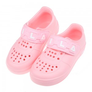 (15~20公分)FILA輕便粉紅色兒童休閒鞋洞洞鞋