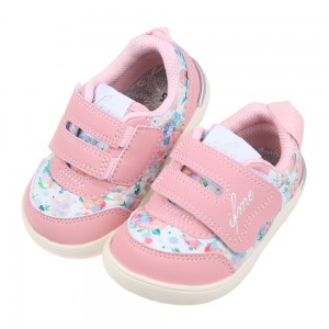 (12.5~15公分)日本IFME輕量系列粉紅花染寶寶機能學步鞋