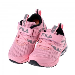 (16~22公分)FILA康特杯奔馳粉色兒童氣墊慢跑運動鞋
