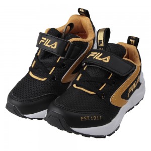 (16~24公分)FILA康特杯黑金色兒童輕量機能運動鞋
