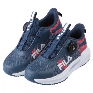(16~24公分)FILA旋鈕鞋帶流光藍兒童機能運動鞋