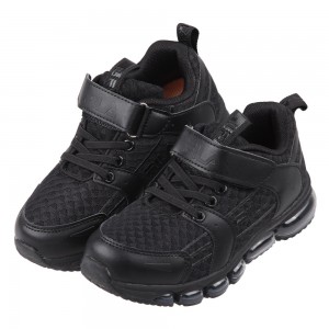 (19~24公分)FILA康特杯全黑色兒童大氣墊運動機能鞋