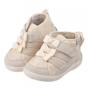 (12.5~14.5公分)日本IFME花語蝴蝶結米色寶寶機能學步鞋