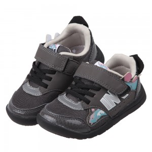 (15~18公分)日本IFME恐龍世界黑色兒童機能運動鞋