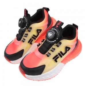 (16~21公分)FILA康特杯紅色旋鈕果凍底兒童機能運動鞋