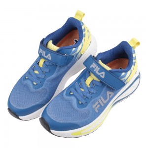(22~24.5公分)FILA輕量複合底時尚藍色大童機能運動鞋