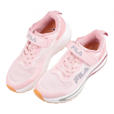 (22~24.5公分)FILA輕量複合底時尚粉色大童機能運動鞋