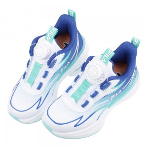 (19~24公分)FILA旋鈕吸震烈焰藍白色中童大童運動機能鞋 (19~24公分)FILA旋鈕吸震烈焰藍白色中童大童運動機能鞋