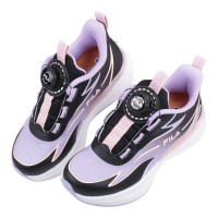 (19~24公分)FILA旋鈕吸震烈焰紫粉色中童大童運動機能鞋