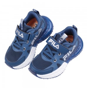 (16~20公分)FILA吸震自信藍色中童運動機能鞋