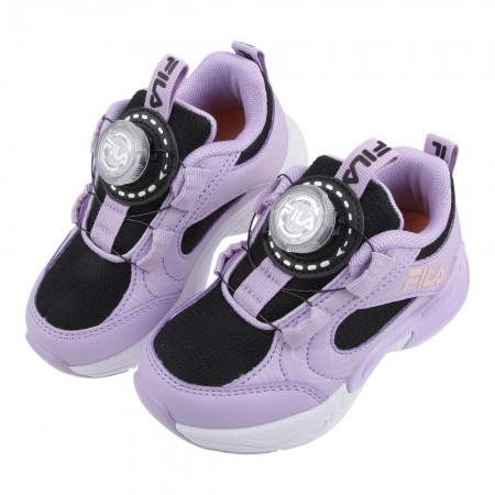 (16~20公分)FILA旋鈕電燈帥氣紫色中童運動機能鞋 (16~20公分)FILA旋鈕電燈帥氣紫色中童運動機能鞋