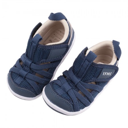 (12~15公分)日本IFME夏日悠海藍色寶寶機能水涼鞋